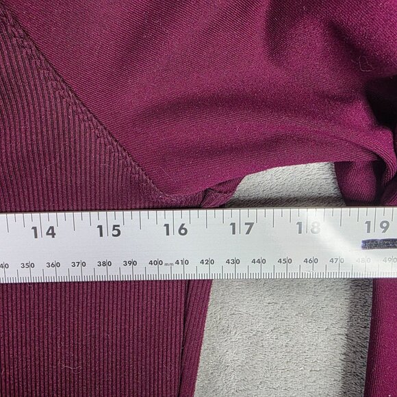 Womens C9 Champion Burgundy Jacket Full Zip Long Sleeve Mock Neck Stretch Size S - Picture 6 of 8